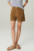SHORTS JEANS ALFAIATADO MARROM